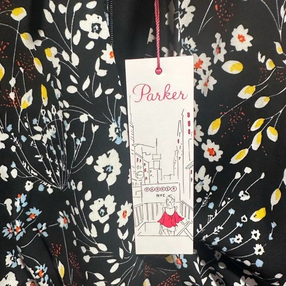 Parker Black Floral Women's Blouse - Picture 2 of 4